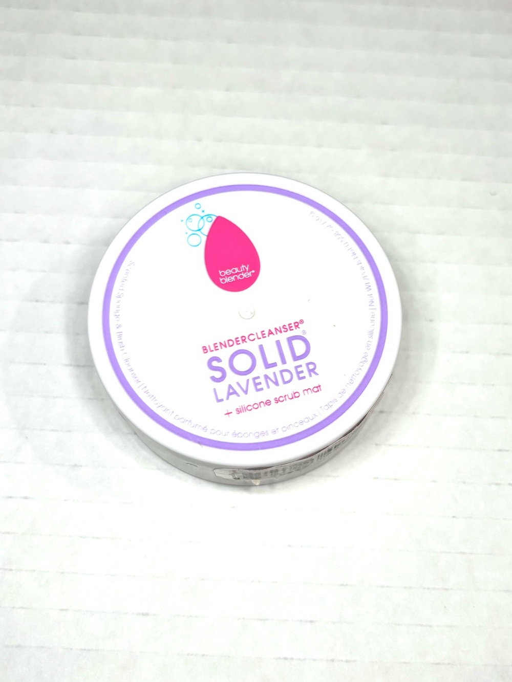 Makeup Brush Cleaner beautyblender Solid Lavender + Silicone Scrub Mat New!